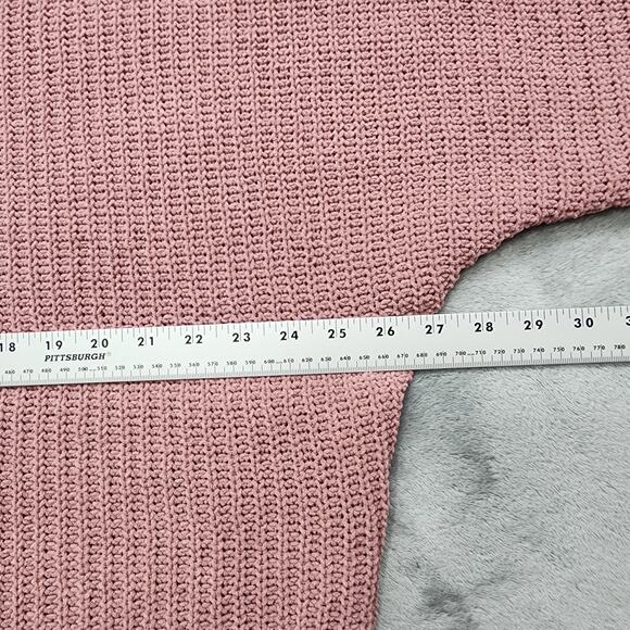 Chloe + Cyrus Sweater Womens XL Pink Tania V-Neck Pullover Crop Dolman Sleeves - Picture 7 of 9